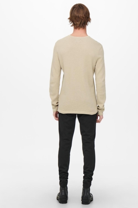 Only & Sons onspanter life 12 struc crew knit n